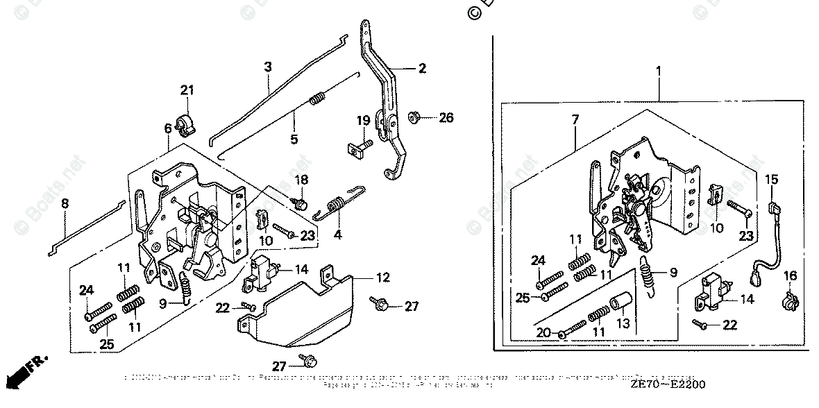 Honda Small Engine Parts GXV160 OEM Parts Diagram for Control 1 | Boats.net