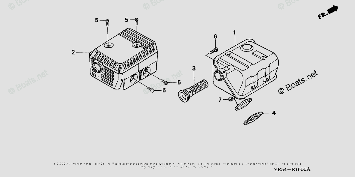 Honda Water Pumps Wp20x Acf6 A Vin Wzbe 1400001 Oem Parts Diagram For Muffler