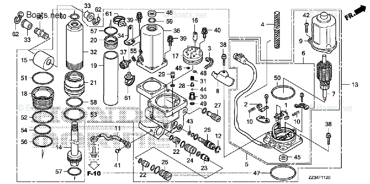 Honda Outboard 2007 And Later OEM Parts Diagram for Power