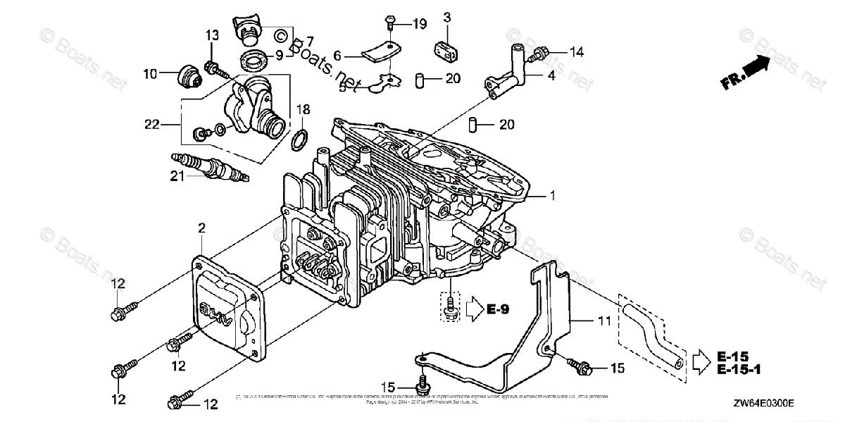 Honda Outboard Parts by HP & Serial Range 2HP OEM Parts Diagram for