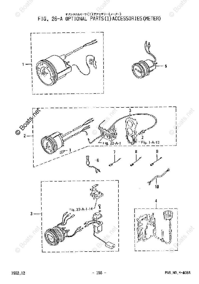 Tohatsu 2002 M40D - 2-stroke Tohatsu OEM Parts Diagram for Meter