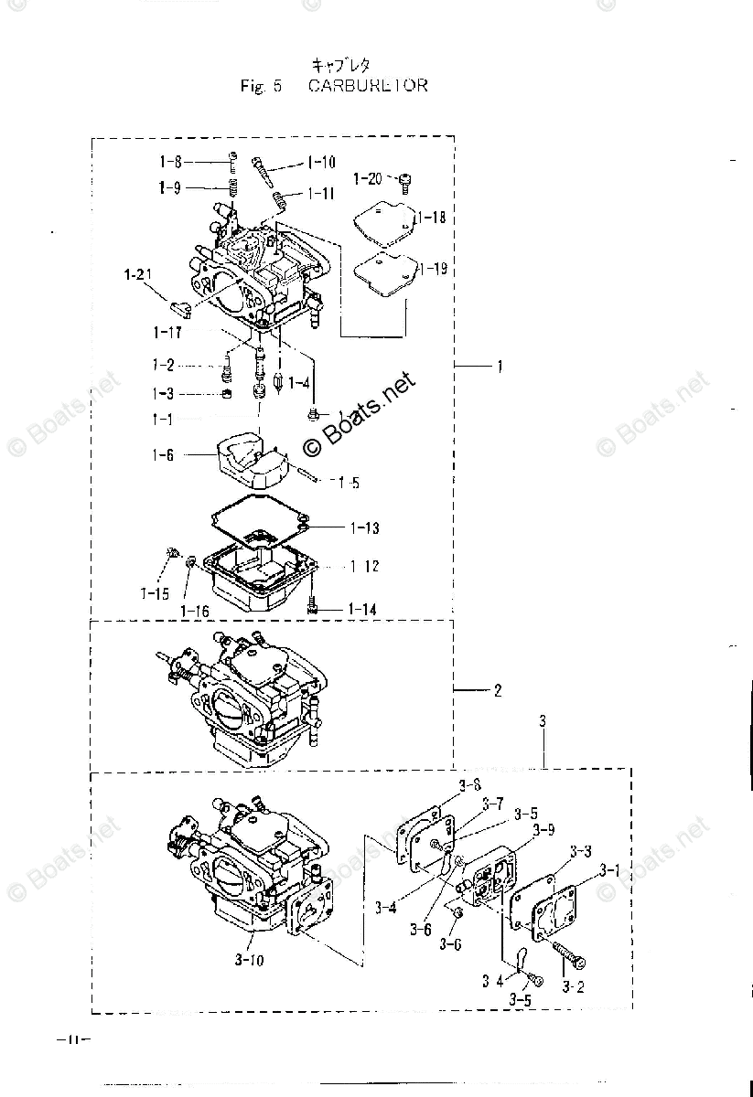 Tohatsu Outboard 2005 OEM Parts Diagram for CARBURETOR | Boats.net