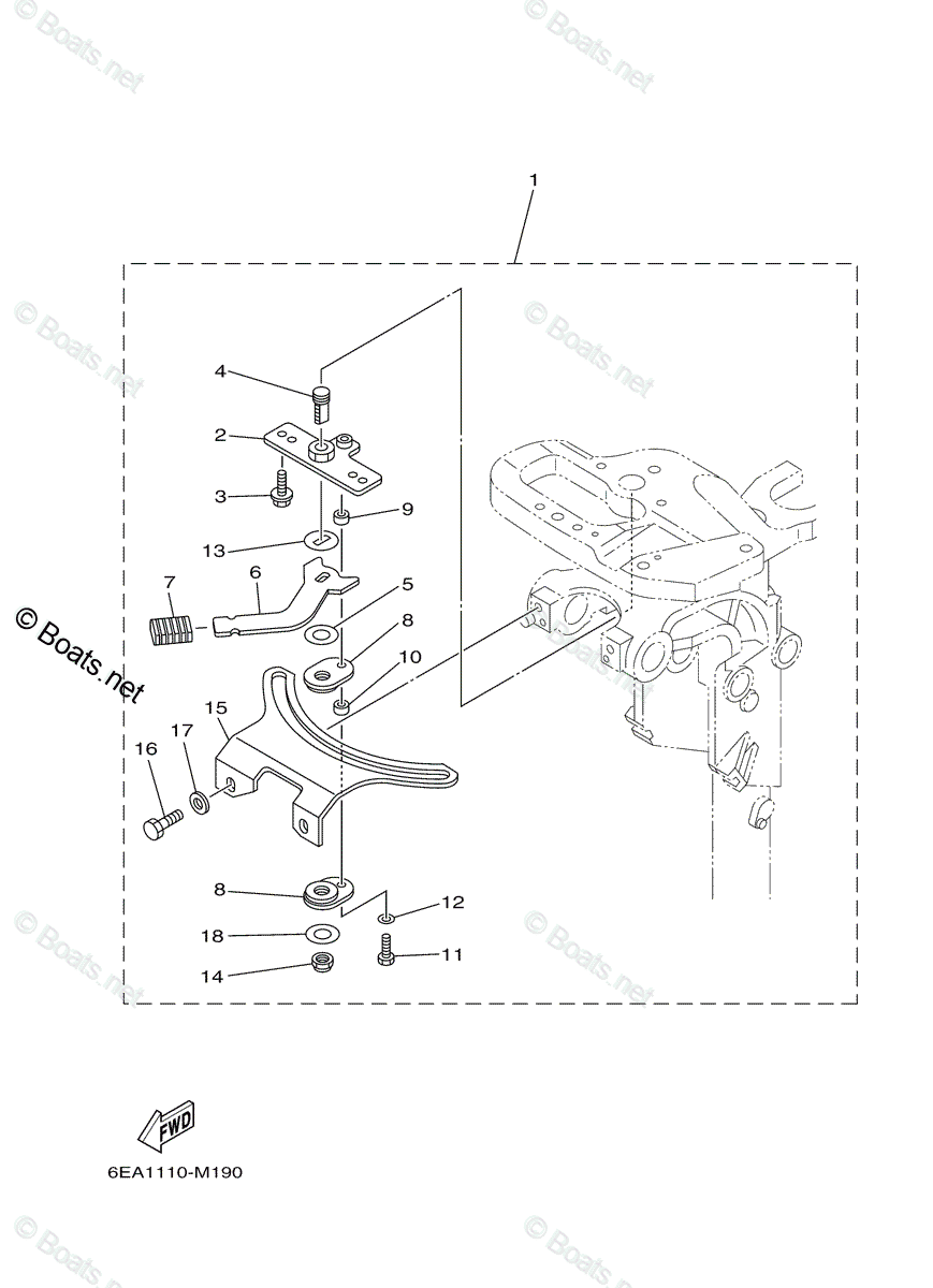 Yamaha Outboard 2014 OEM Parts Diagram for Steering Friction | Boats.net
