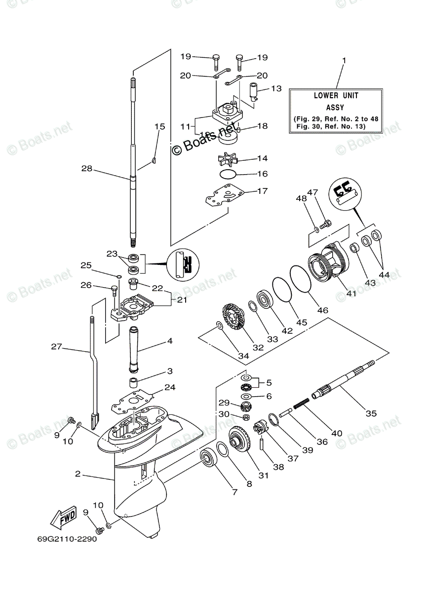 Yamaha Outboard 2003 Oem Parts Diagram For Lower Casing Drive 1 