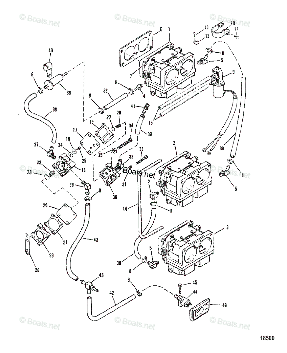 Mercury Outboard 150HP OEM Parts Diagram for FUEL PUMP AND CARBURETOR ...