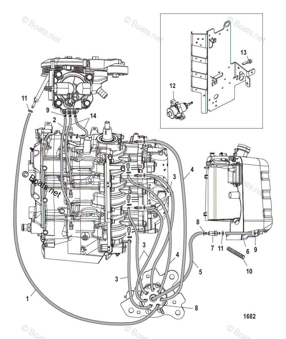 Mercury Outboard 90HP OEM Parts Diagram for OILING SYSTEM | Boats.net