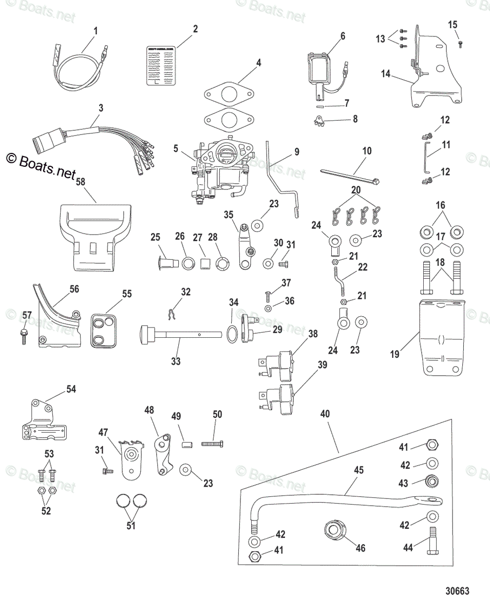 Mercury Rigging Parts & Accessories Remote Control Attachment Kits OEM ...