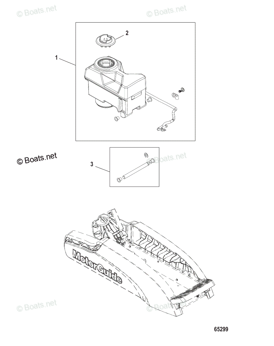 Trolling Motor Xi3 Series OEM Parts Diagram for