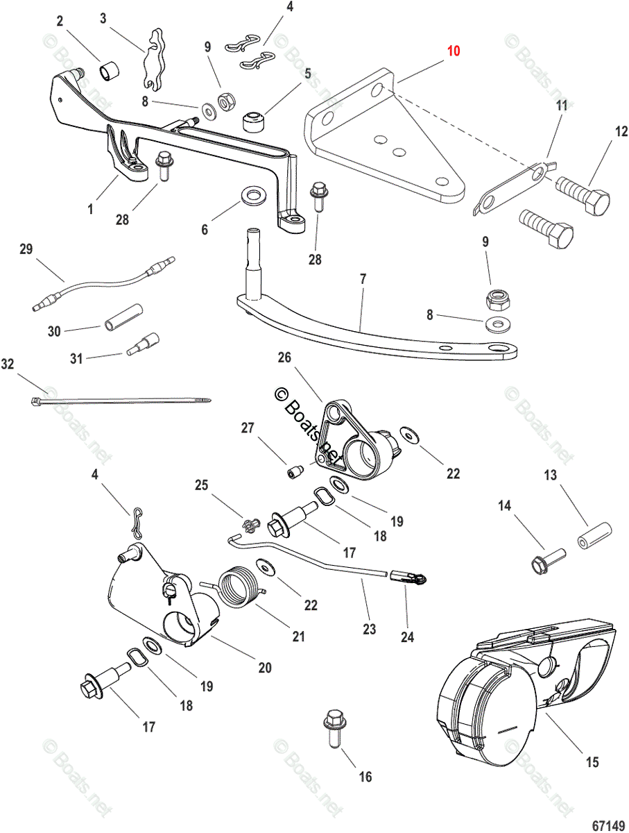 Mercury Rigging Parts & Accessories Remote Control Attachment Kits OEM