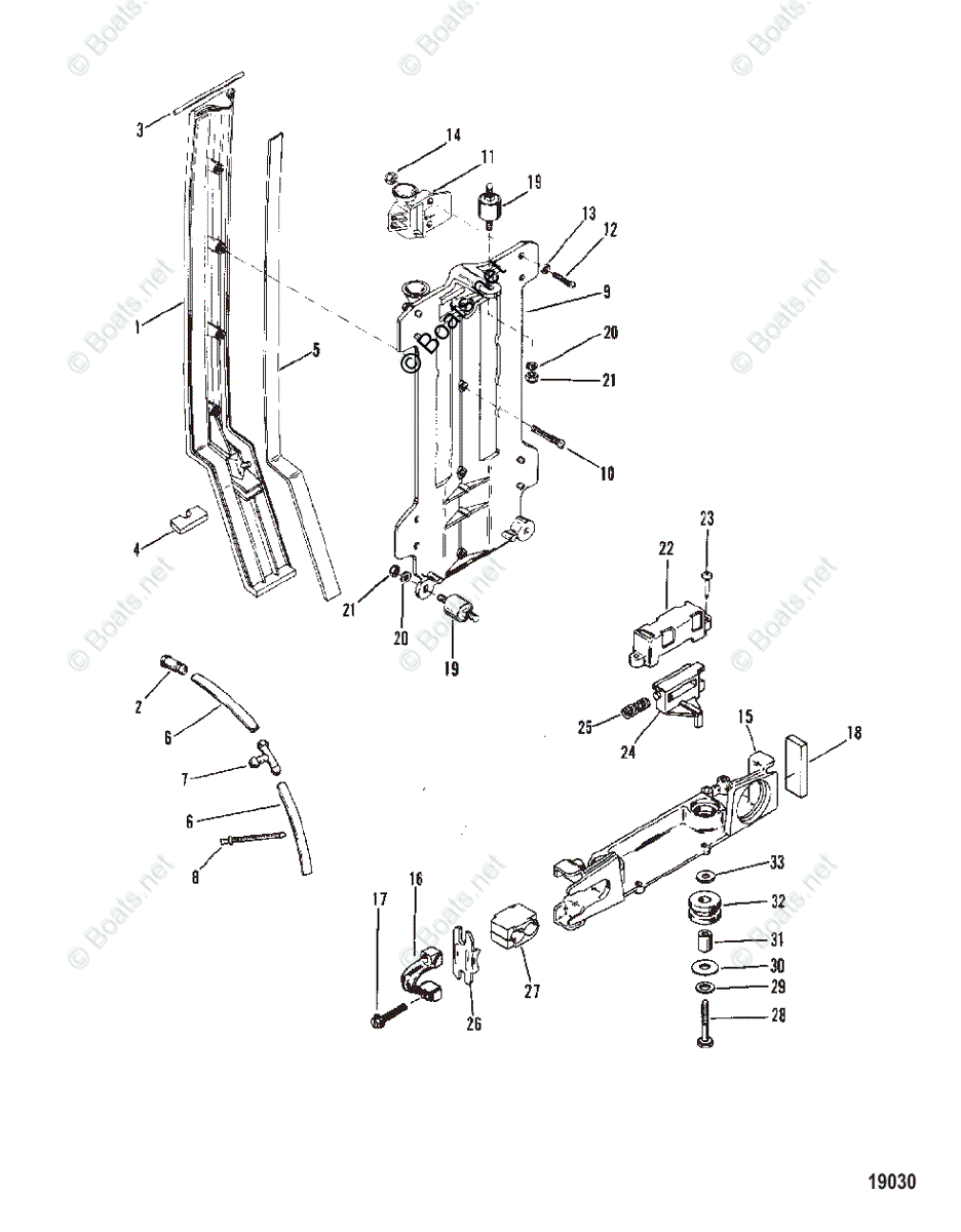 Mercury Outboard 150HP OEM Parts Diagram for Cowl Mounting Brackets ...