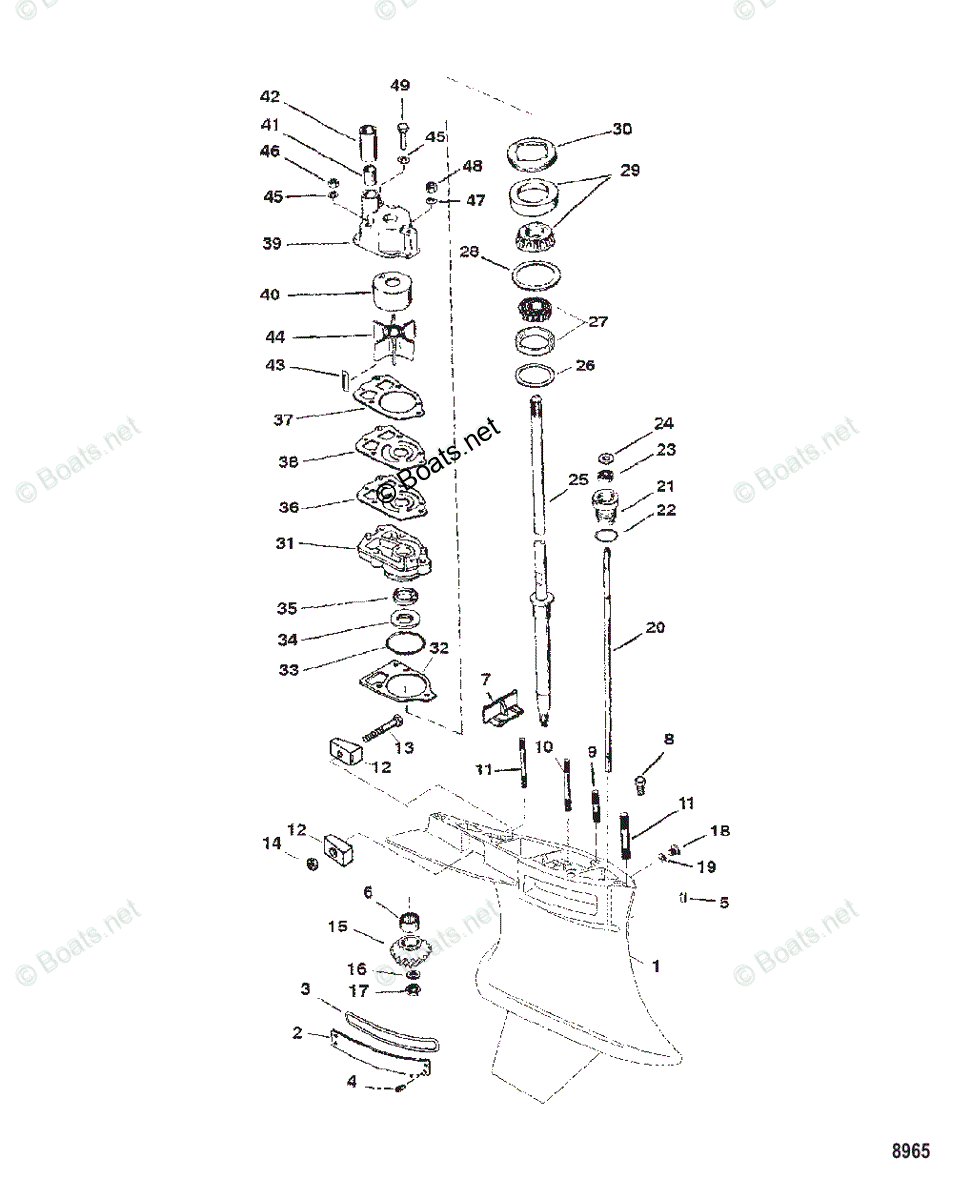 Mercury Outboard 150HP OEM Parts Diagram For Gear Housing(Drive ...