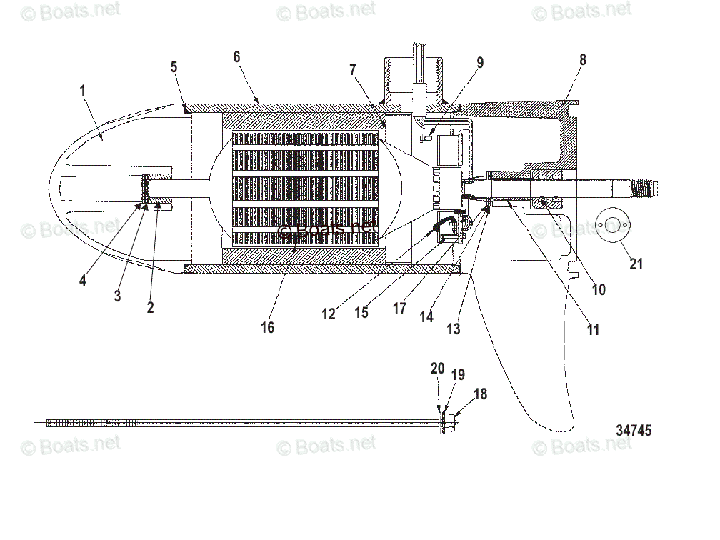 Trolling Motor Bulldog Series OEM Parts Diagram