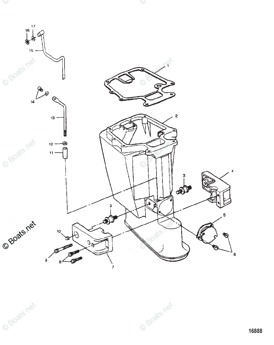 Force Outboard 1989 OEM Parts Diagram for MOTOR LEG