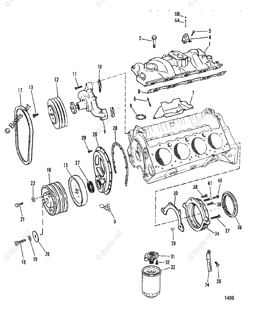 Mercruiser Sterndrive Gas Engines OEM Parts Diagram for INTAKE MANIFOLD ...