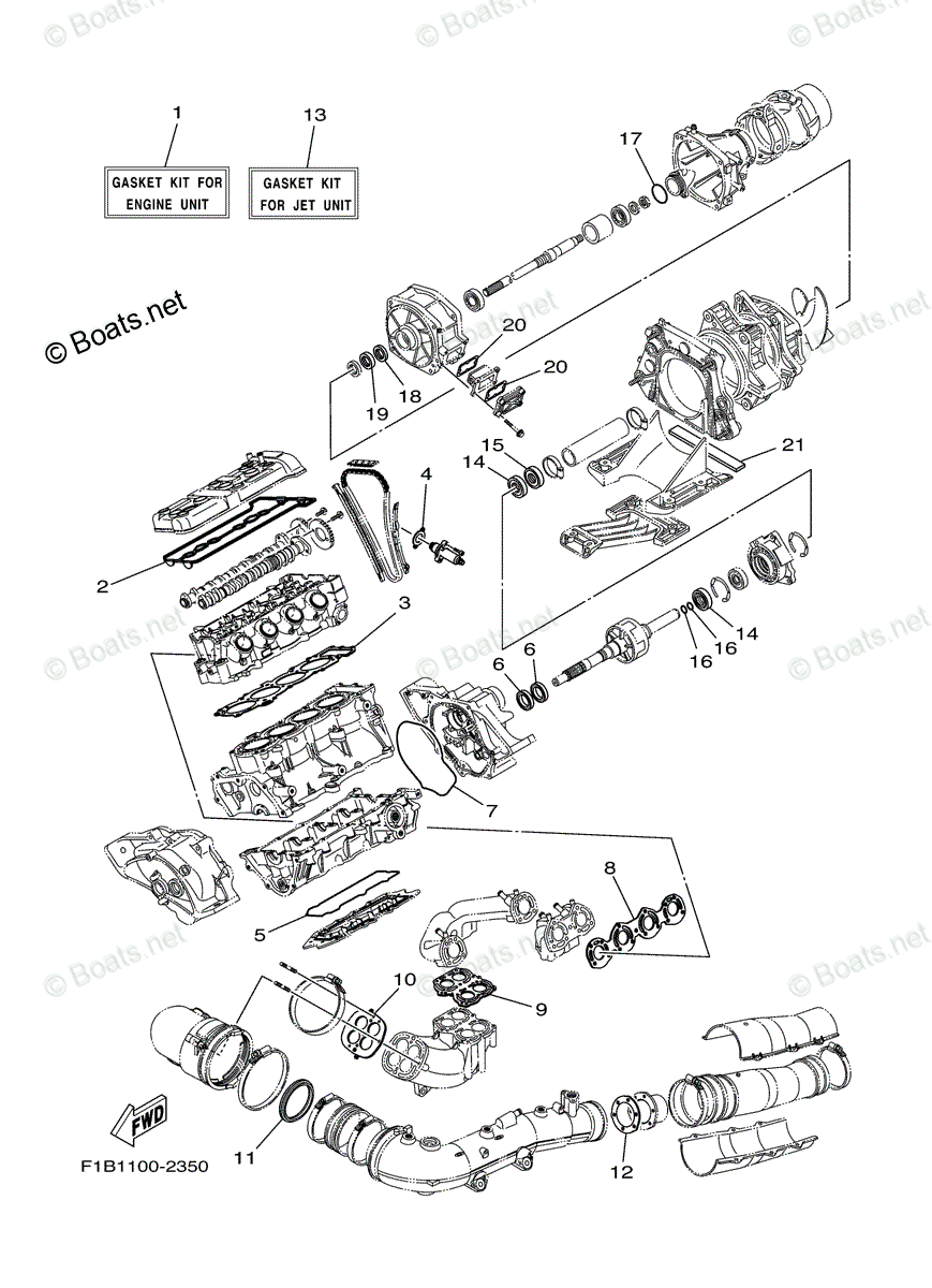 さかなページ Kawasaki Jet Ski 2002 OEM Parts Diagram for Cooling