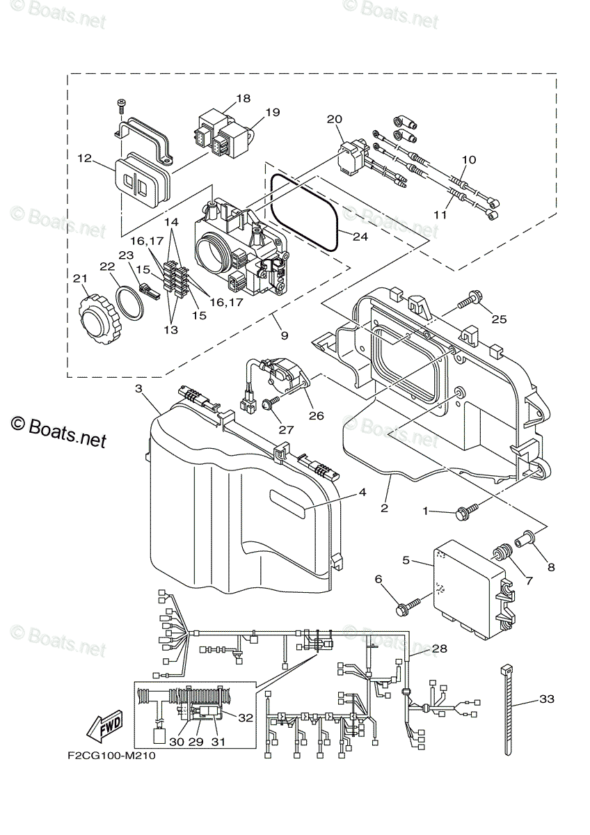 アミページ Yamaha Waverunner 2013 OEM Parts Diagram for ELECTRICAL (1