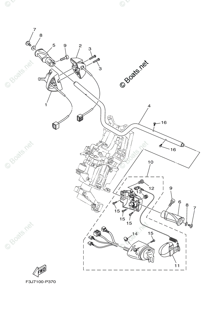 Yamaha Waverunner 2017 OEM Parts Diagram for Steering 1