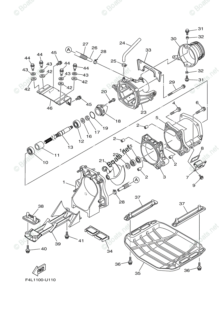 Yamaha Waverunner 2019 OEM Parts Diagram for Jet Unit 1 | Boats.net