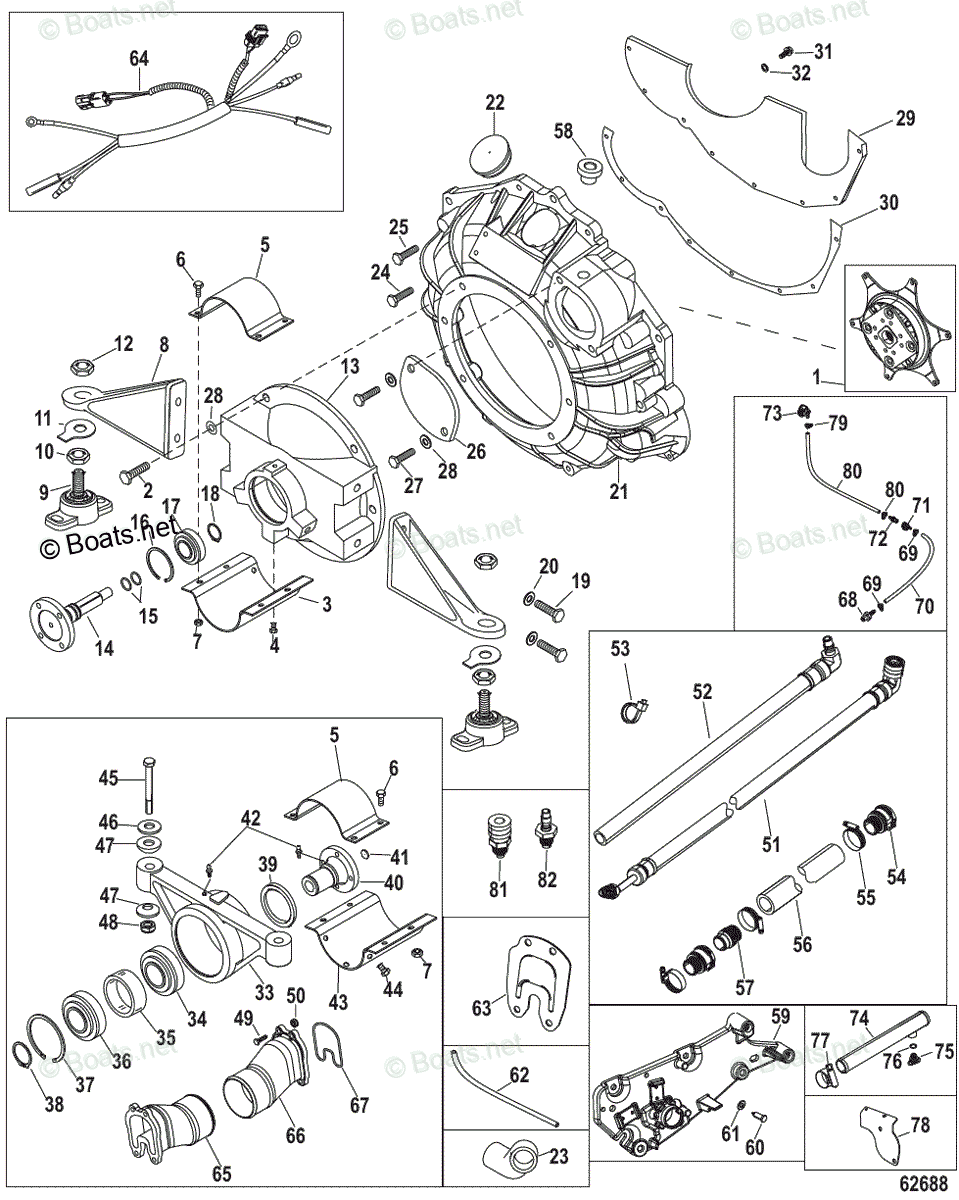 Mercruiser Sterndrive Gas Engines OEM Parts Diagram for Jackshaft