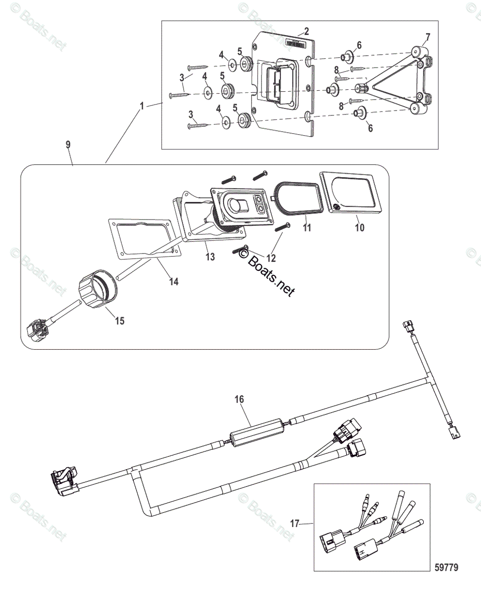 Mercruiser Rigging Parts & Accessories SmartCraft OEM Parts Diagram for ...