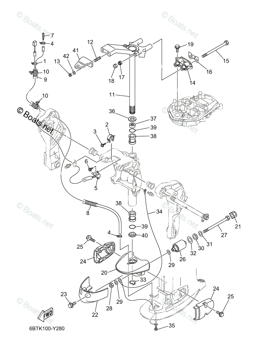 Yamaha Outboard 2024 OEM Parts Diagram for Bracket 3 | Boats.net