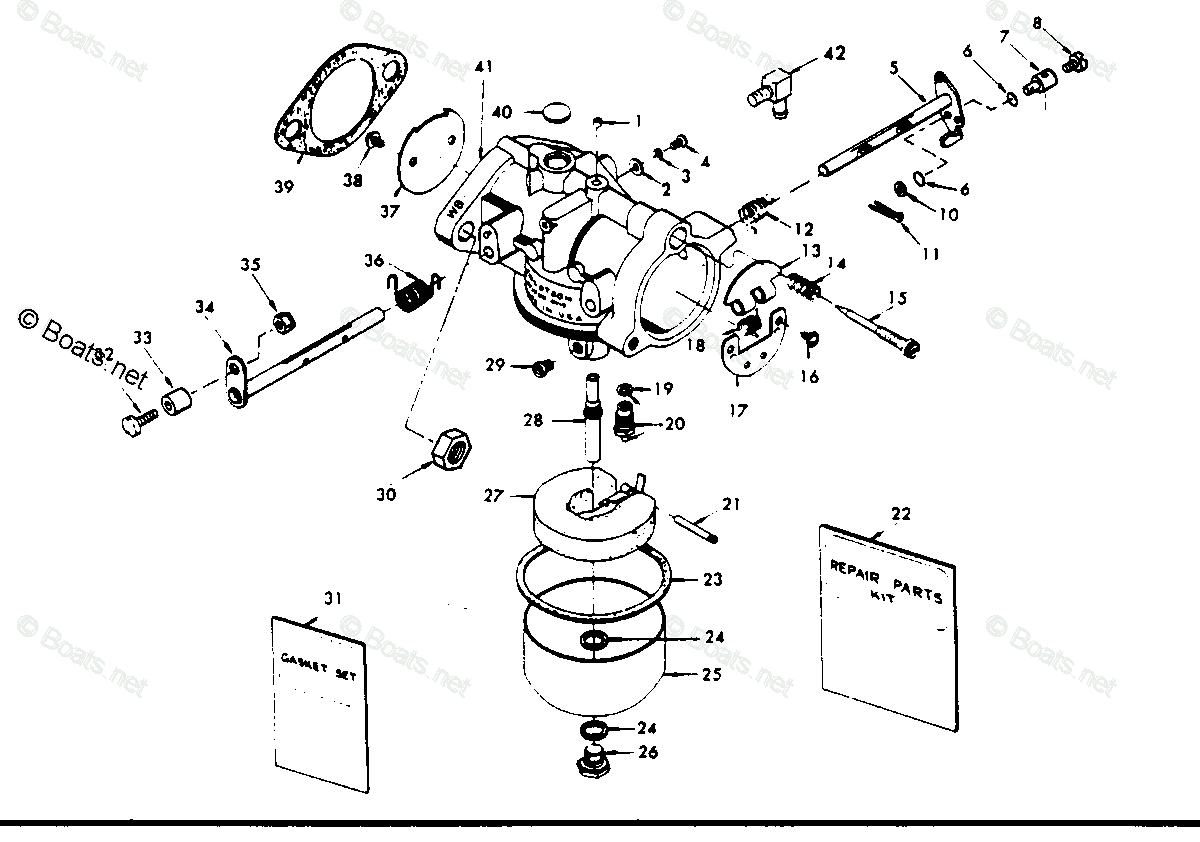 Chrysler Outboard 1978 OEM Parts Diagram for CARBURETOR | Boats.net