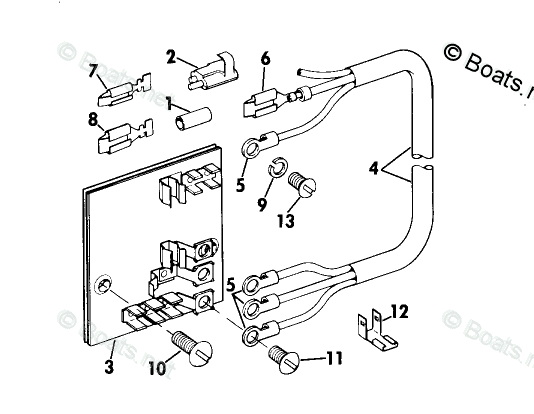 Johnson Rigging Parts & Accessories 1975 OEM Parts Diagram for CONTROL