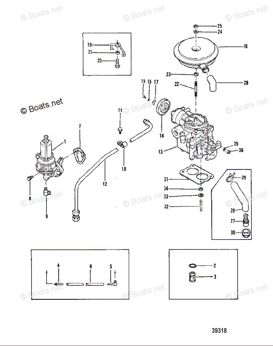 Mercury MerCruiser Sterndrive Parts by Size & Serial Engines - Gas OEM