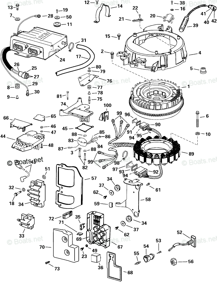 Evinrude Outboard Parts by Year 2000 OEM Parts Diagram for Electrical