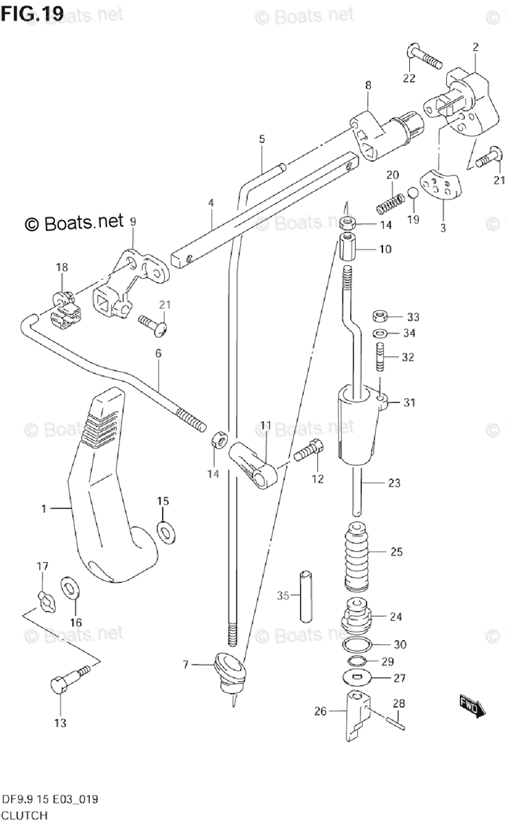 Suzuki Outboard 2000 OEM Parts Diagram for CLUTCH | Boats.net