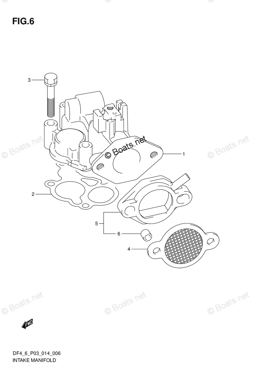 Suzuki Outboard Parts by Year 2014 OEM Parts Diagram for Intake