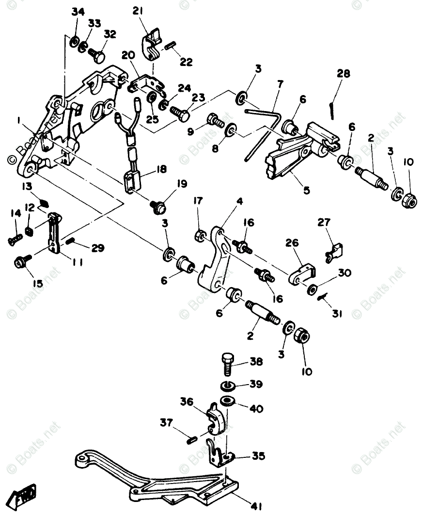 Yamaha Sterndrive 4.3L 262 CID V6 1990 OEM Parts Diagram For Ignition ...