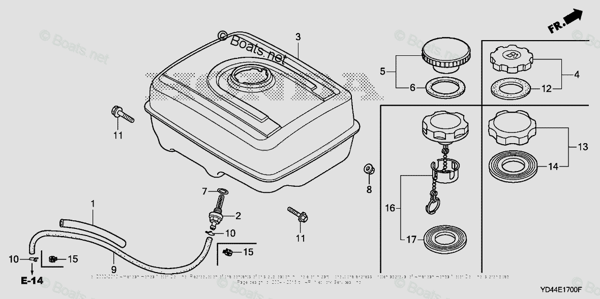 Honda Water Pumps WT40XK1 AC VIN GC052000001 TO GC053599999 OEM