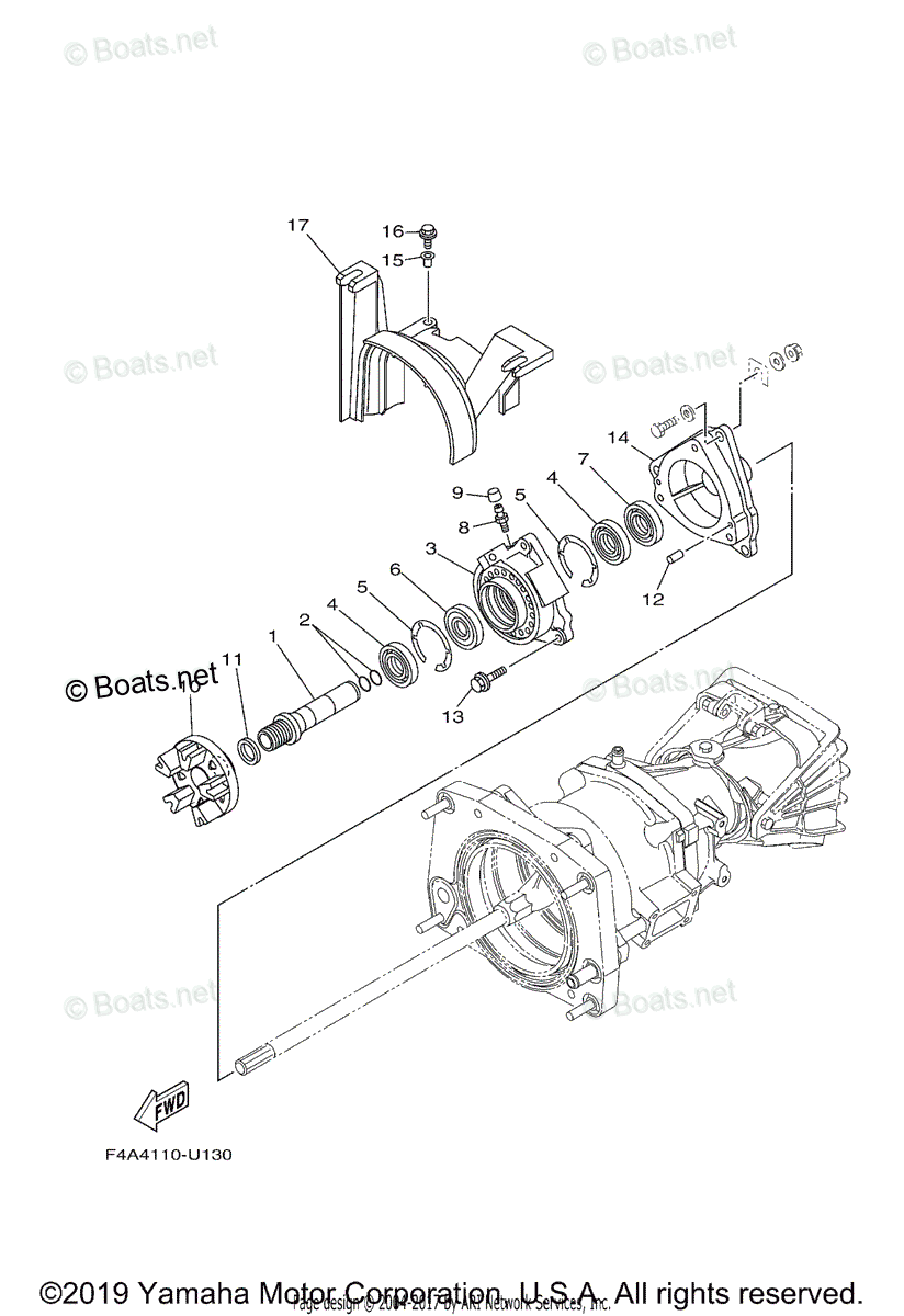 Yamaha Boats 2019 OEM Parts Diagram for Jet Unit 2