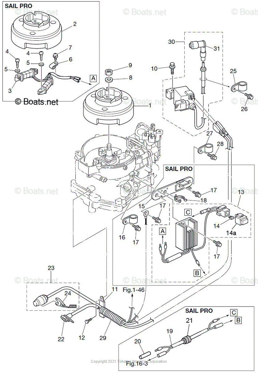 Tohatsu Outboard 2021 OEM Parts Diagram for MAGNETO | Boats.net Tohatsu Outboard 2021 OEM Parts Diagram for MAGNETO | Boats.net