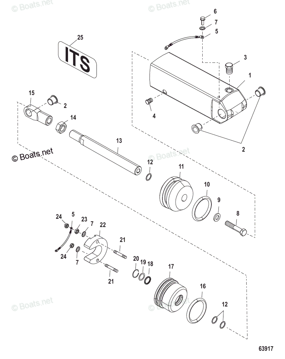 Mercruiser Sterndrive Outdrives OEM Parts Diagram for Power Steering