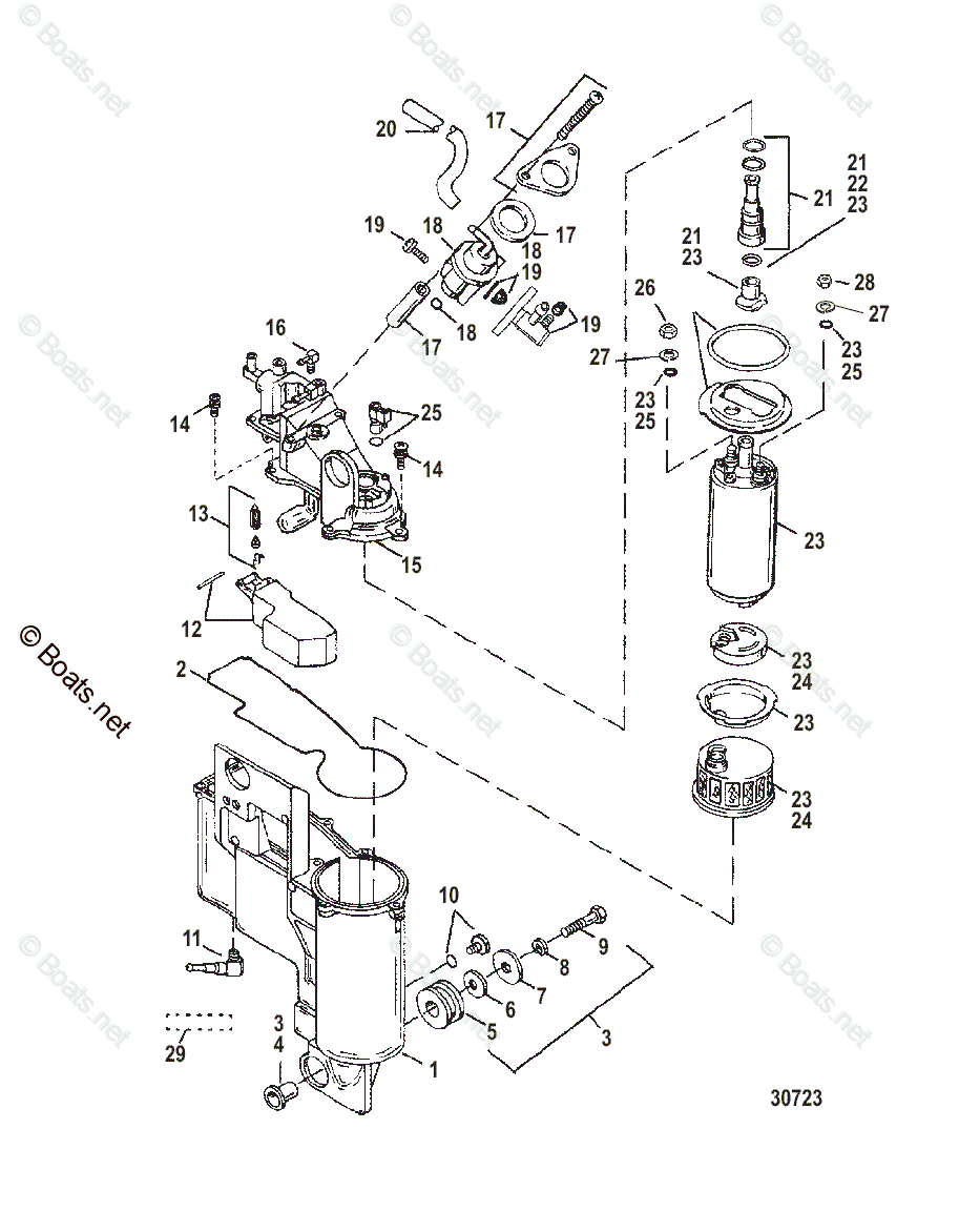 Mercury Outboard 200HP OEM Parts Diagram for FUEL MANAGEMENT SYSTEM (2 ...