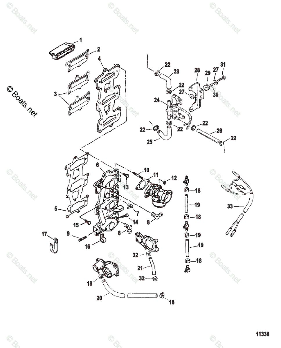 Mercury Sportjet Jet Drive 90HP OEM Parts Diagram for Turn Key Start ...