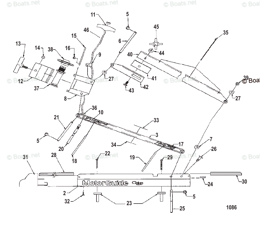 Motorguide Trolling Motor MotorGuide Transom And Bow Mounts OEM Parts ...