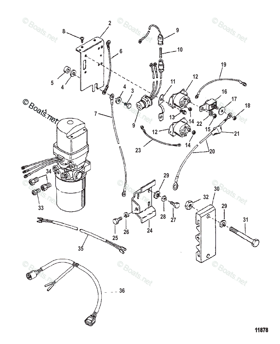 Mercury Outboard 300HP OEM Parts Diagram for Hydraulic Pump And ...