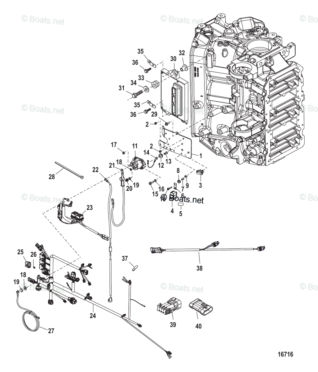 Mercury Outboard 150HP OEM Parts Diagram for ELECTRICAL PLATE ASSEMBLY ...