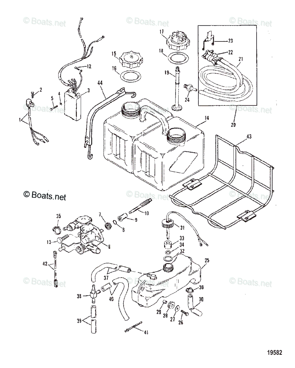 Mercury Outboard 135HP OEM Parts Diagram for Oil Injection Components ...