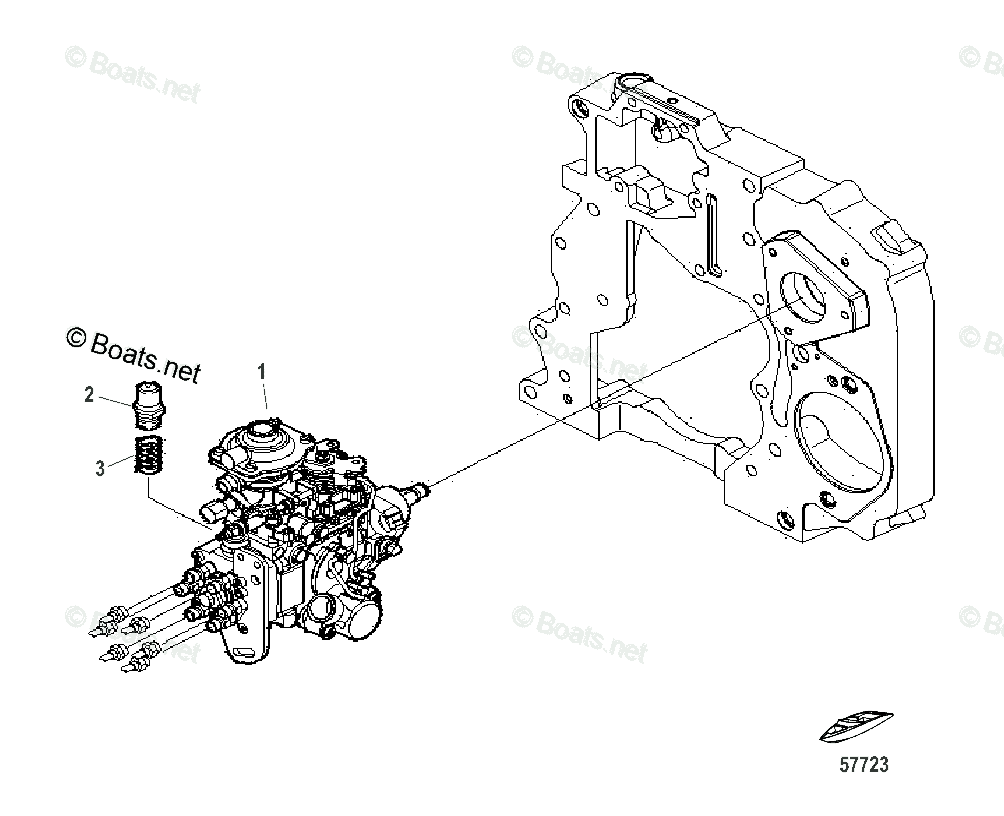 Mercruiser Inboard Diesel Engines OEM Parts Diagram for Fuel System