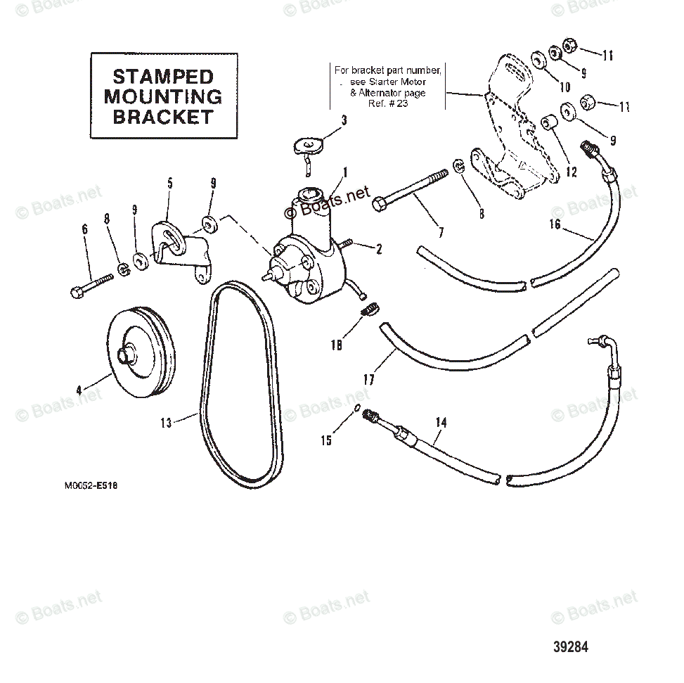 Mercruiser Sterndrive Gas Engines OEM Parts Diagram For POWER STEERING ...