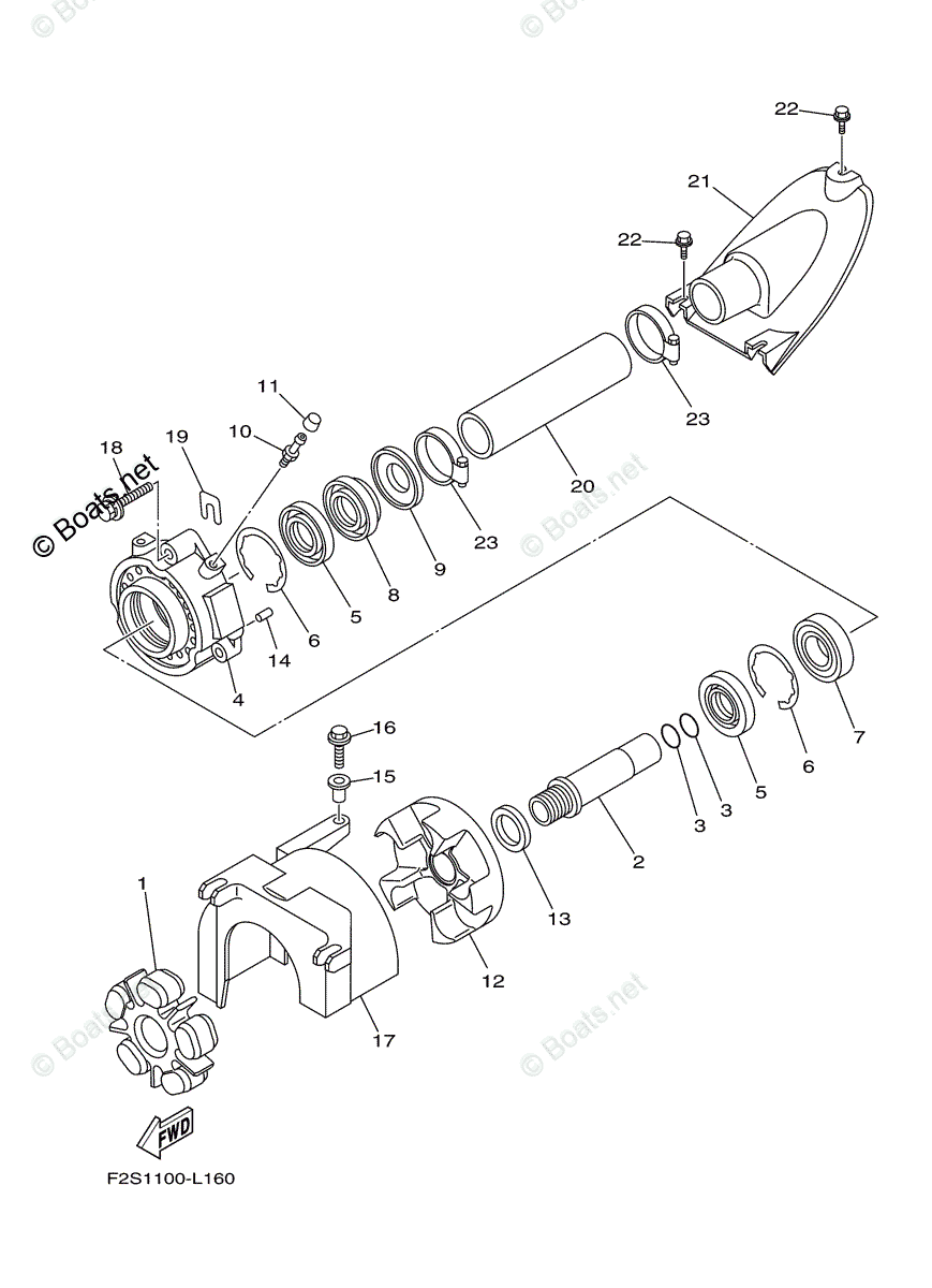 Yamaha Waverunner 2014 OEM Parts Diagram for Jet Unit 2