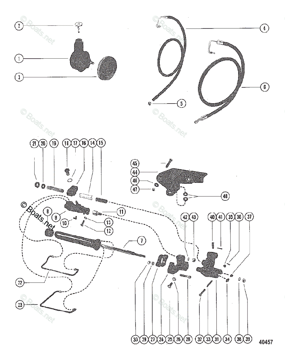 Mercruiser Sterndrive Gas Engines OEM Parts Diagram for POWER STEERING