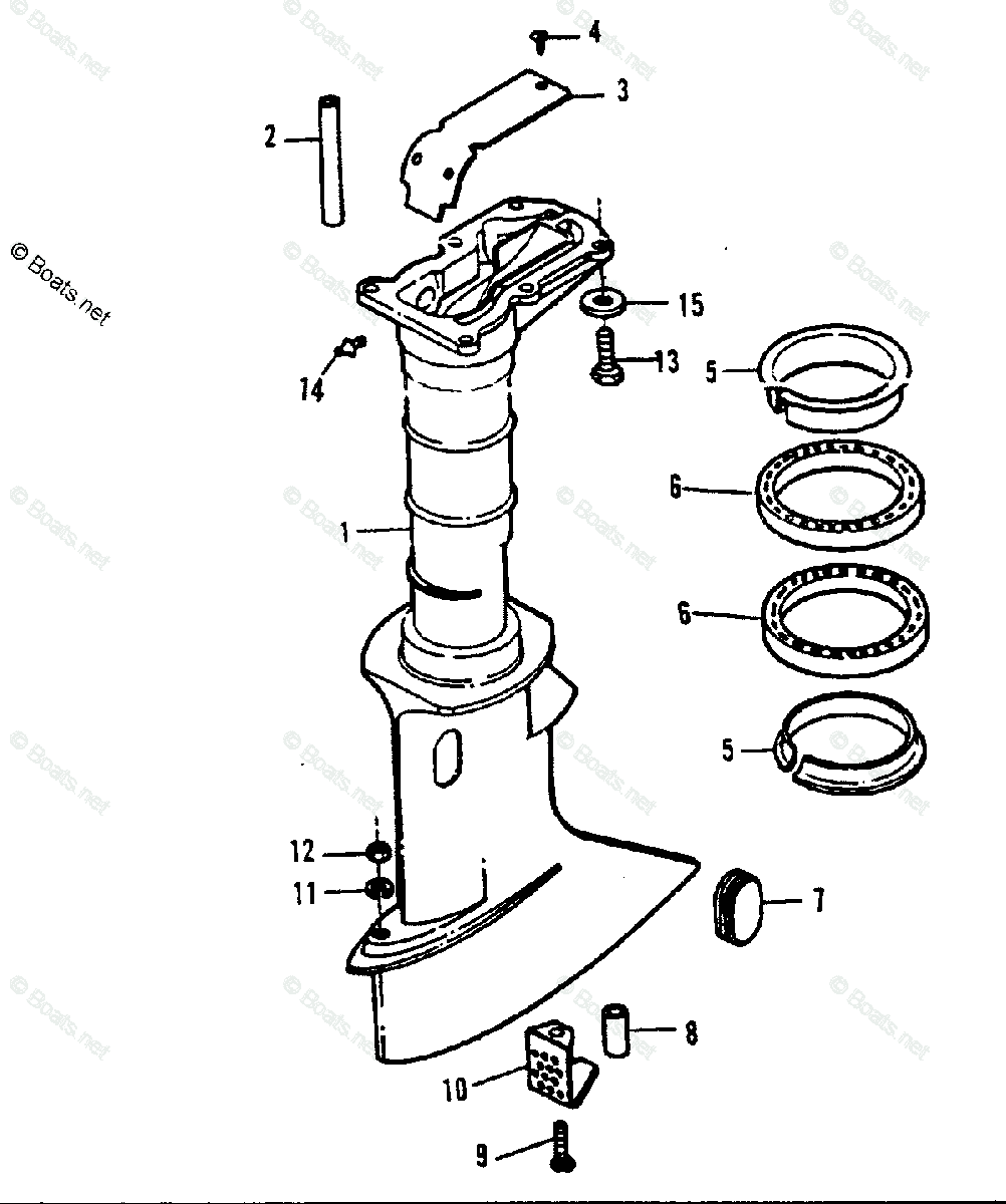 Force Outboard 1988 OEM Parts Diagram for DRIVESHAFT HOOUSING (ALL ...