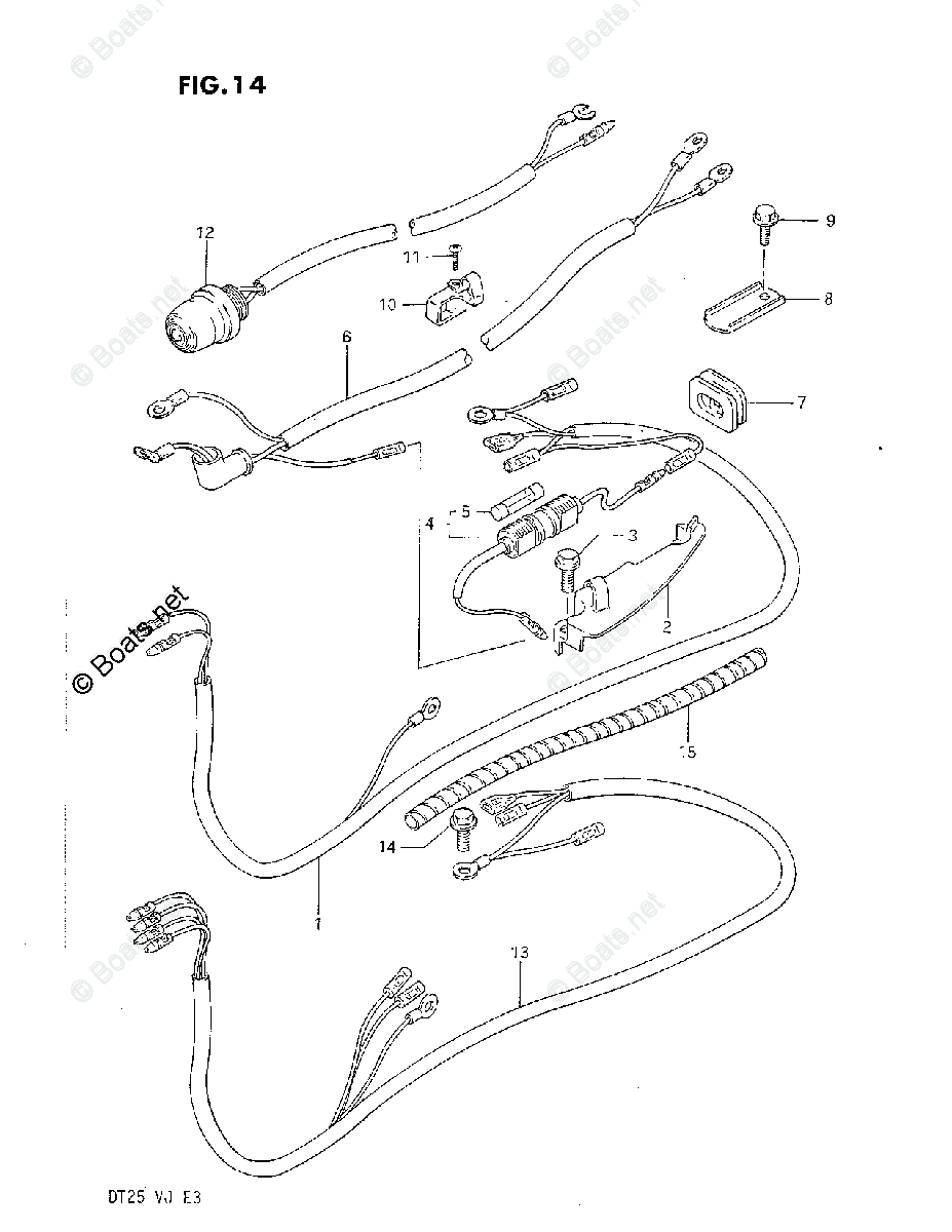Suzuki Outboard Parts by Year 1987 OEM Parts Diagram for Electrical