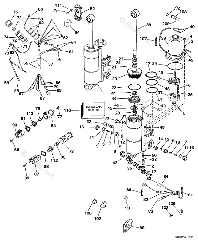 Johnson Rigging Parts & Accessories 1997 Oem Parts Diagram For Power 