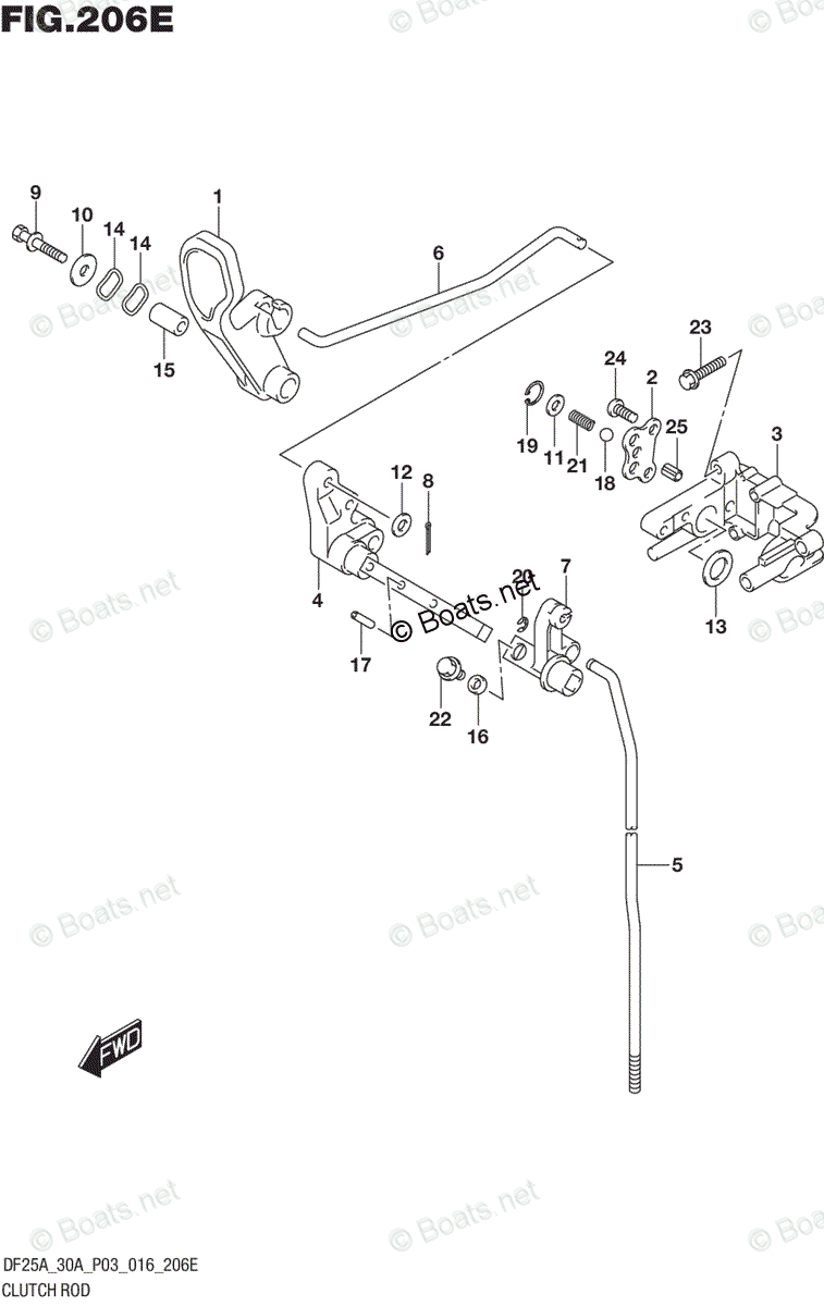 Suzuki Outboard 2016 OEM Parts Diagram for GEAR CASE (DF25A P03 ...